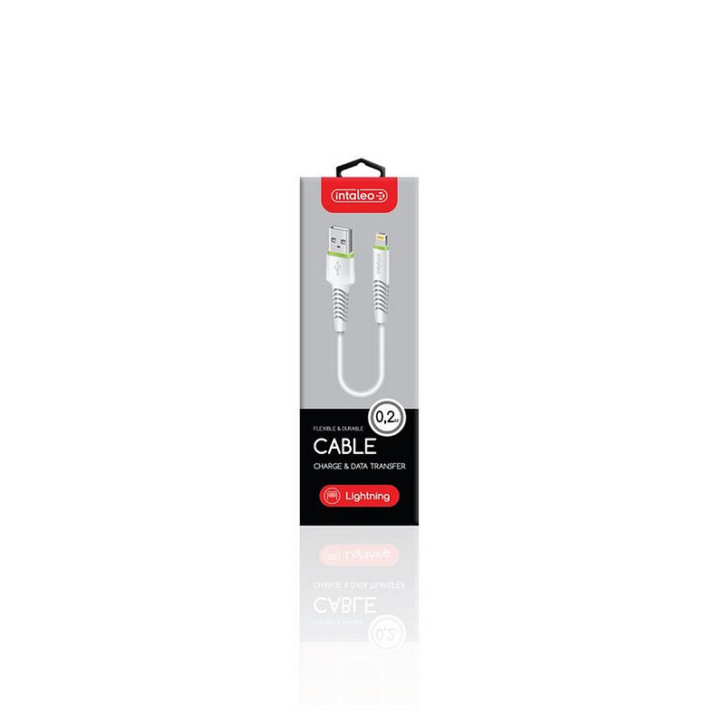 Кабель Intaleo CBFLEXL0 USB-Lightning 0.2м White (1283126487439)