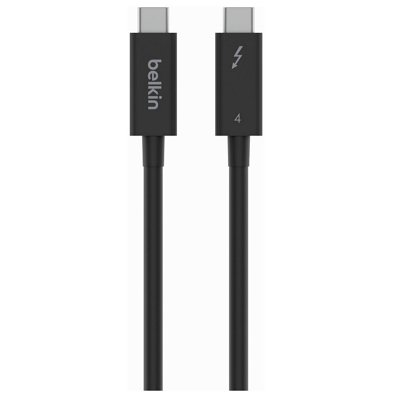 Кабель Belkin USB-С > USB-C, 2м, 100Вт, Thunderbolt 4, 40Гбс, чорний