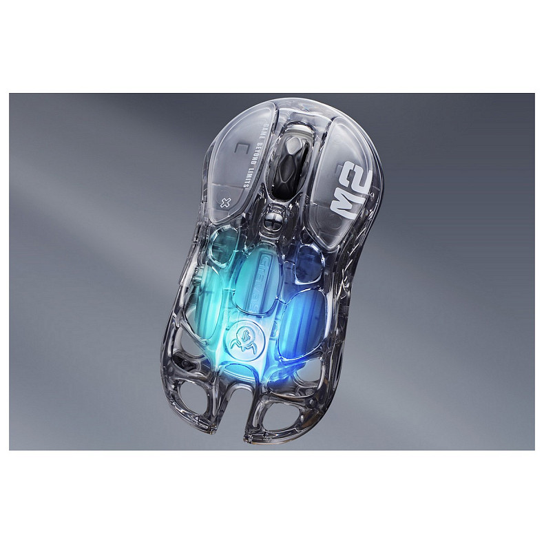 Миша GravaStar Mercury M2, BT/WL/USB-A, RGB, чорно-прозорий