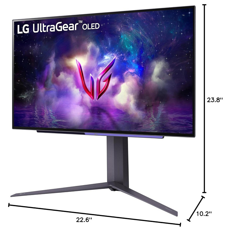 Монітор LG 27" 27GS95QE-B 2xHDMI, DP, USB, Audio, OLED, 2560x1440, 240Hz, 0.03ms, DCI-P3 98.5%, G-SY