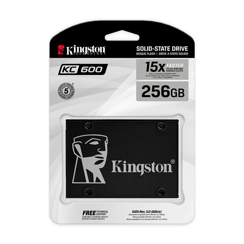 SSD диск Kingston KC600 256GB 2.5" SATAIII 3D TLC (SKC600/256G)