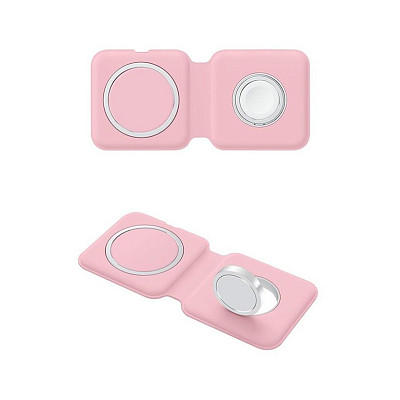 Бездротовий зарядний пристрій ColorWay MagSafe Duo Charger 15W для iPhone Pink (CW-CHW32Q-P)