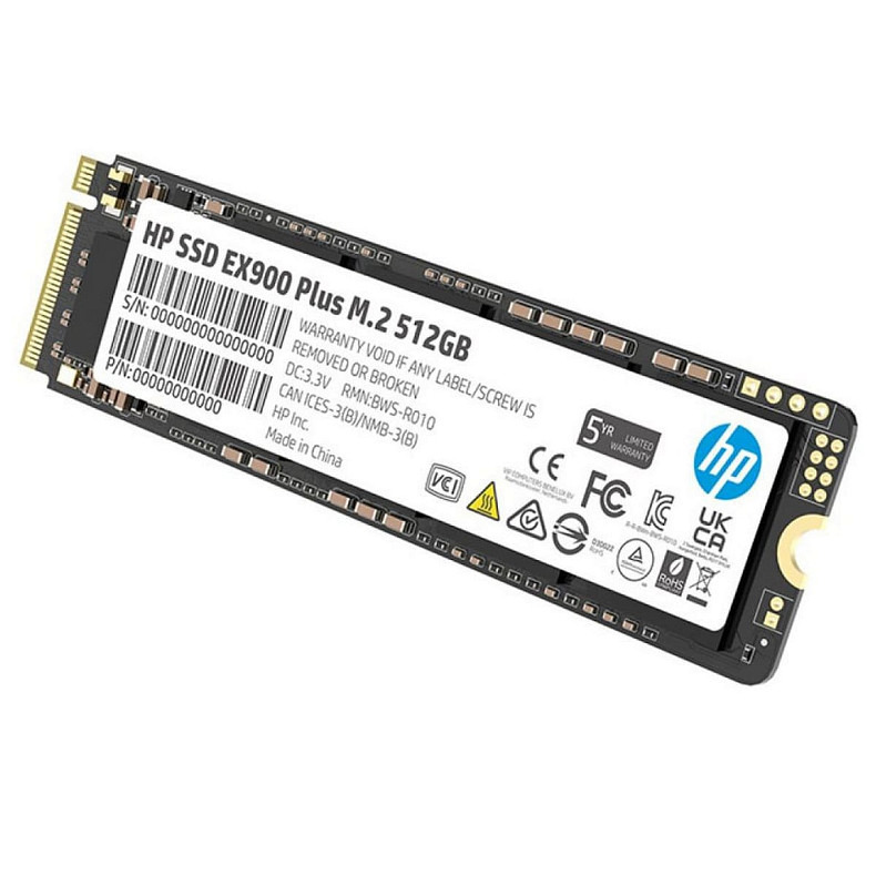 SSD диск HP EX900 Plus 512GB M.2 2280 PCI Ex Gen3 x4 3D NAND