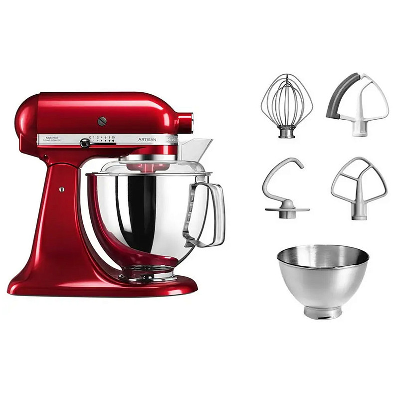 Кухонный комбайн KitchenAid Artisan 4,8л 5KSM175PSECA с откидным блоком карамельное яблоко