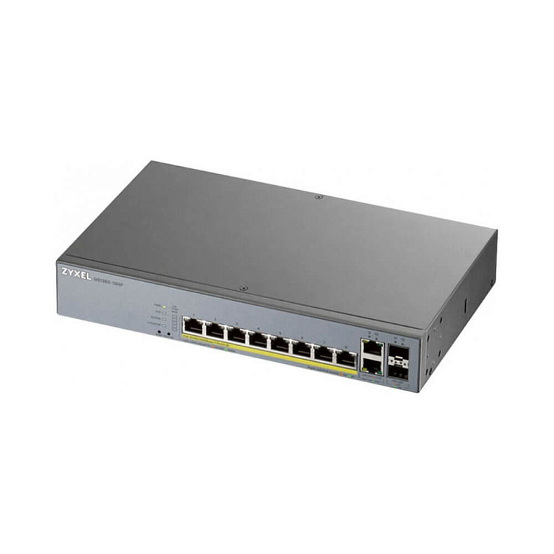 Коммутатор ZYXEL GS1350-12HP (8xGE PoE+, 2xGE, 2xSFP,max 130W, L2, металл)