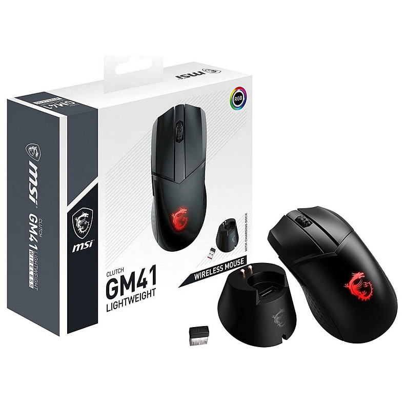 Мышка MSI Clutch GM41 LIGHTWEIGHT WIRELESS (S12-4300860-C54)