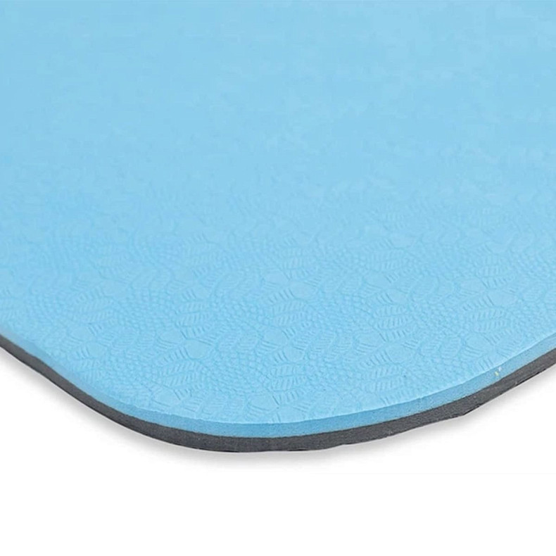 Килимок спортивний Toorx Yoga Professional TPE 183 х 60 х 0,6 см для йоги та фітнесу Azzurro/Antraci