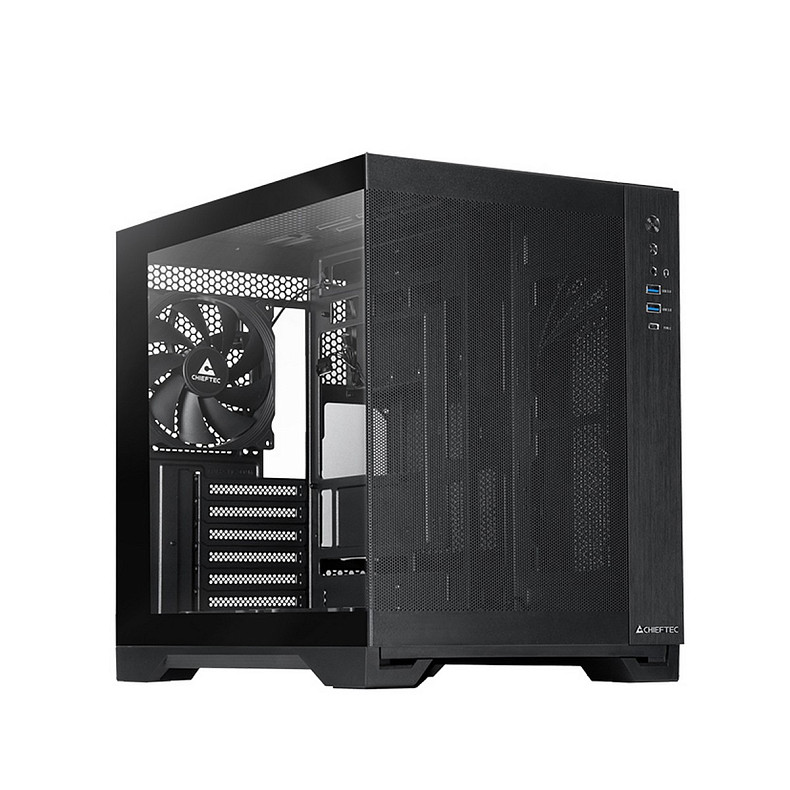 Корпус Chieftec visio air gm-30b-m-op ATX, без БЖ, black