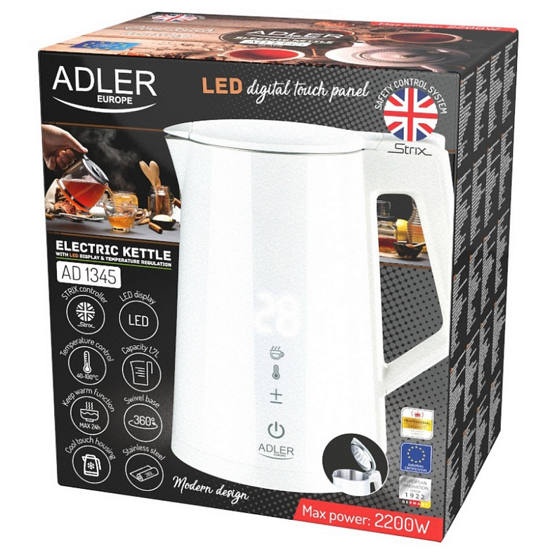 Электрочайник Adler AD 1345 white