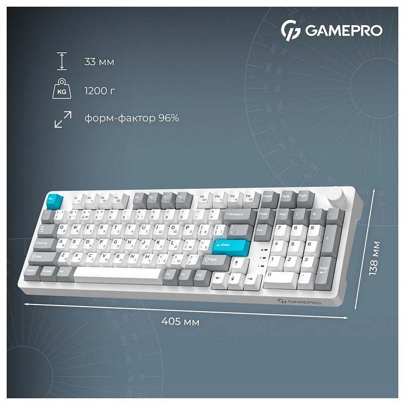 Клавиатура GamePro Asgard Drakkar Keychron Super Red Switch White (MK305WH)