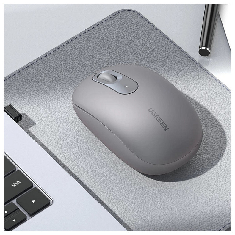 Мишка UGREEN MU105, 2400dpi., 3кн., Сіра