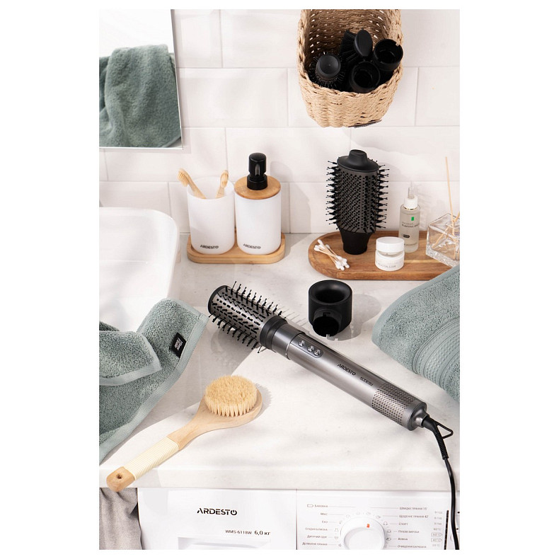 Стайлер Ardesto Stein, 1200-1400Вт, 3 швидкості, 3 темп.режими, іонизація, сірий