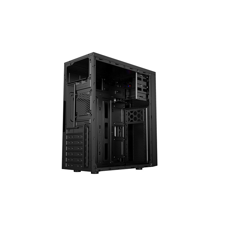 Корпус 2E Alfa E185-400, з БЖ 2E ATX400W, 1xUSB3.0, 2xUSB2.0, Perforated Side, ATX, чорний