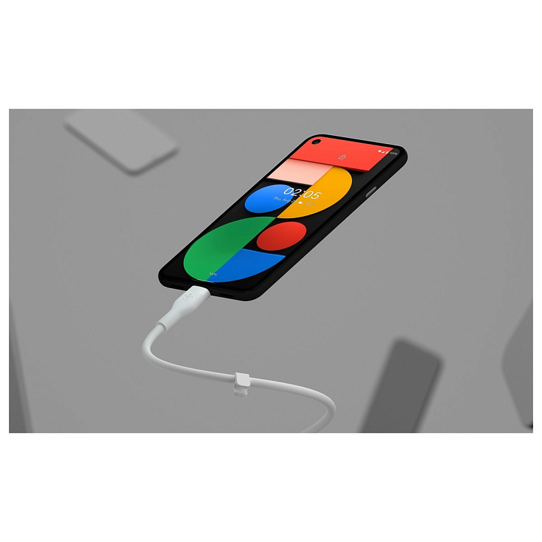 Кабель Belkin USB-A - USB-C силіконовий, з кліпсою, 2м, білий