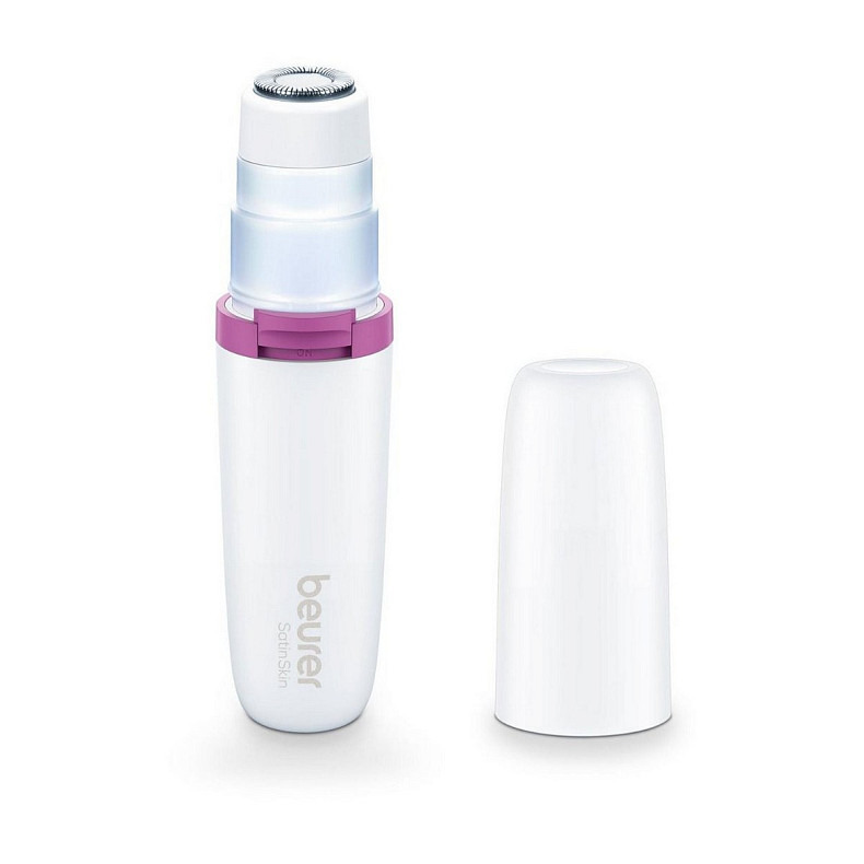 Тример Beurer для носа, вух та брів, жіночий, ААx1, насадок-2, сталь, біло-рожевий