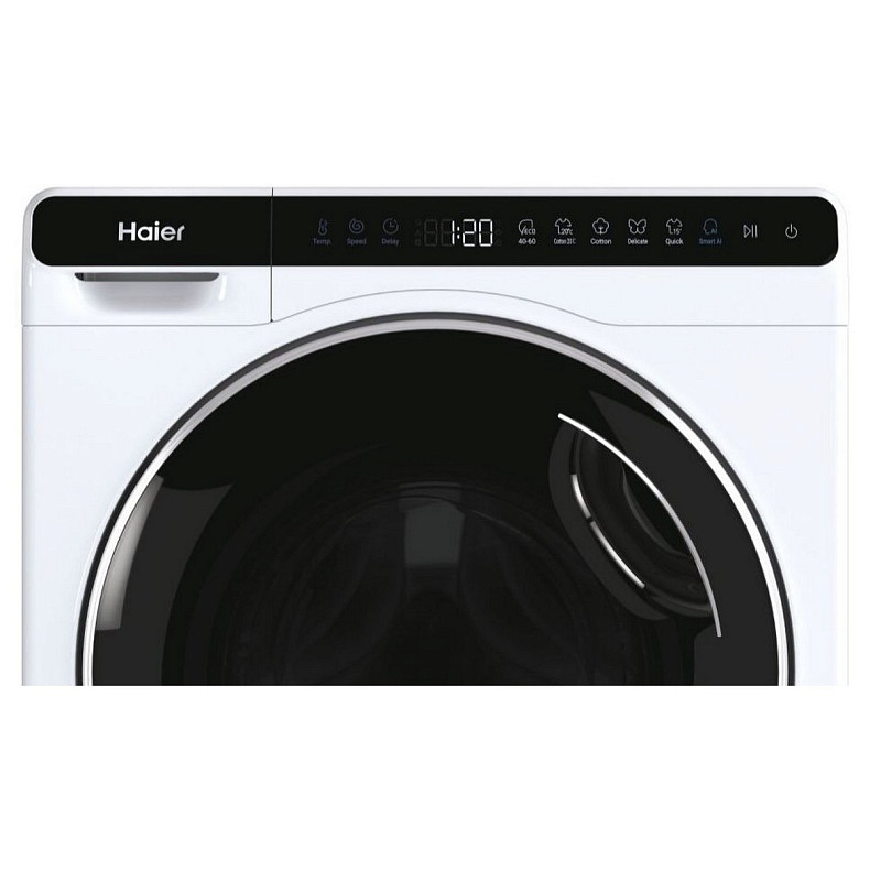 Пральна машина Haier фронтальна, 5кг, 1200, A+++, 44см, дисплей, інвертор, люк чорний, висота 70см,