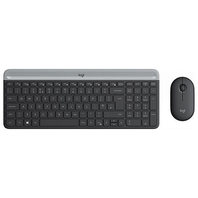 Комплект (клавиатура, мышь) беспроводной Logitech MK470 Graphite USB (920-009204)