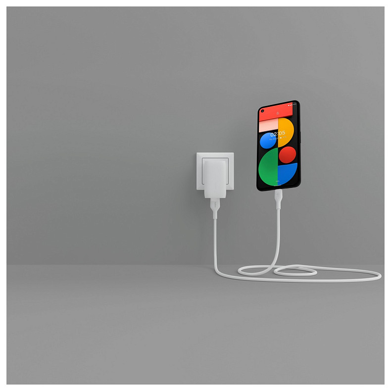 Кабель Belkin USB-A - USB-C силіконовий, з кліпсою, 2м, білий