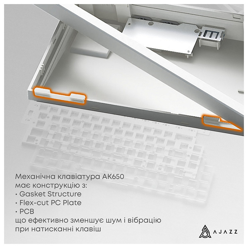 Клавиатура Ajazz AK650 Day Dream Switch Gradient Black USB-C (AK650-DD-BG)