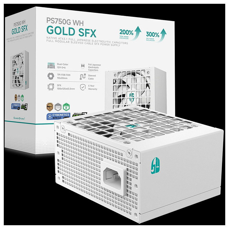 Блок питания DeepCool GamerStorm PS750G 750W White (R-PS750G-FE0W-JGEU)