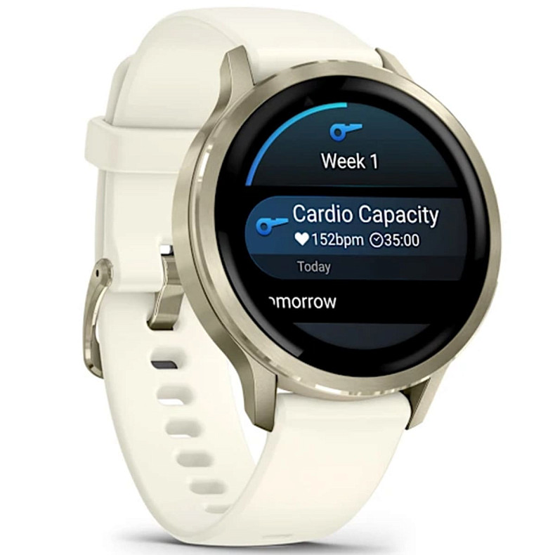 Смарт-годинник GARMIN Venu 4 41 mm Lunar Gold with Bone Silicone Band (010-03013-00)
