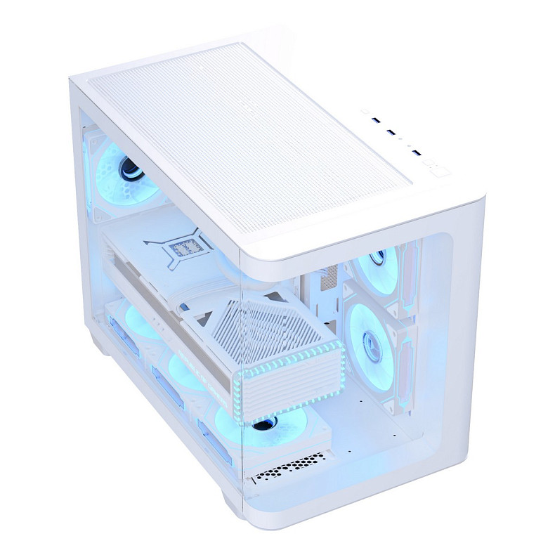 Корпус AeroCool P300C-G-WT-v1 (ACCS-PN02033.21) White без БП