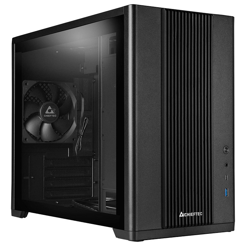 Корпус Chieftec UNI BX-10B-M-OP mATX, без БЖ, Black