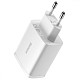 Мережевий зарядний пристрій Baseus Compact  Charger 3U 17W EU White (CCXJ020102)