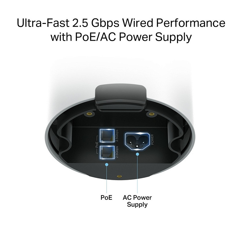 WiFi-Mesh система TP-LINK Deco BE25 BE5000, 2x2.5GE LANWAN, 1мод, зовнішня