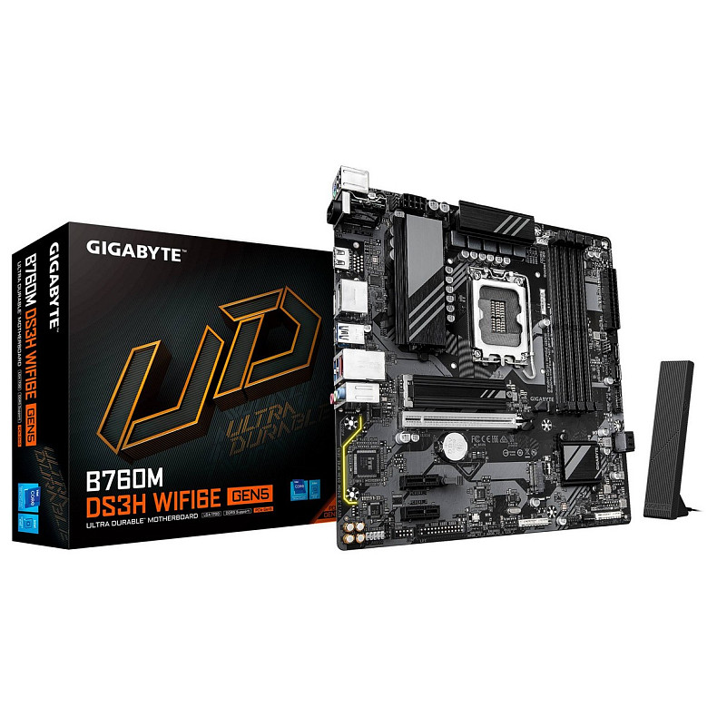 Материнская плата Gigabyte B760M DS3H WiFi6E Gen5 Socket 1700
