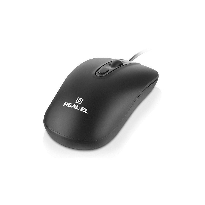 Миша REAL-EL RM-222 Black (EL123200040)