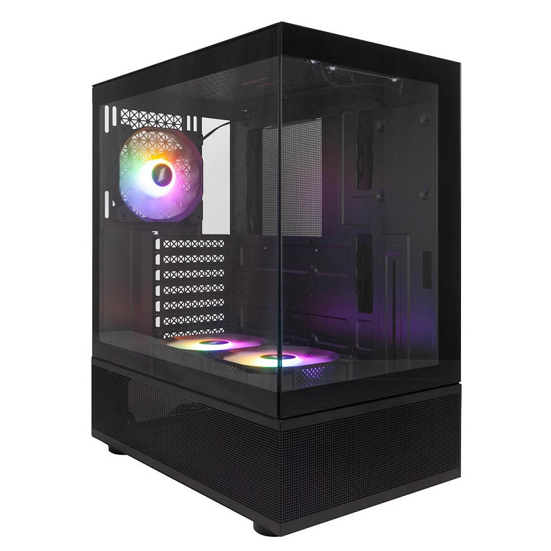 Корпус 1stPlayer Mi7-A-BK-2F7R-1F7 Black без БП