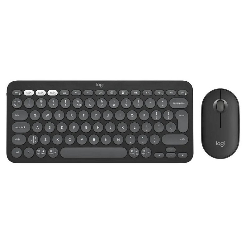 Комплект (клавиатура, мышь) беспроводной Logitech Pebble 2 Combo for Mac Graphite (920-012244)