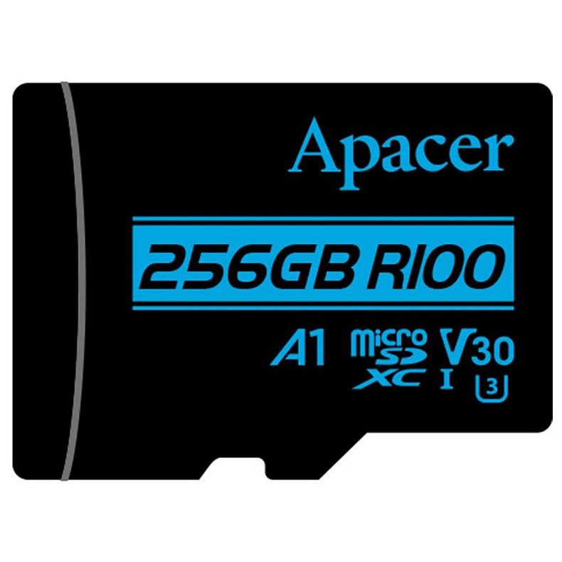 Карта пам'яті MicroSDXC 256GB UHS-I/U3 Class 10 Apacer (AP256GMCSX10U7-R) + SD адаптер