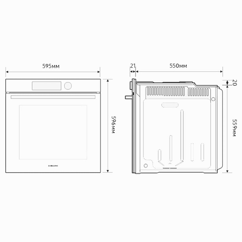 Духова шафа Samsung NV7B5745TAS/WT