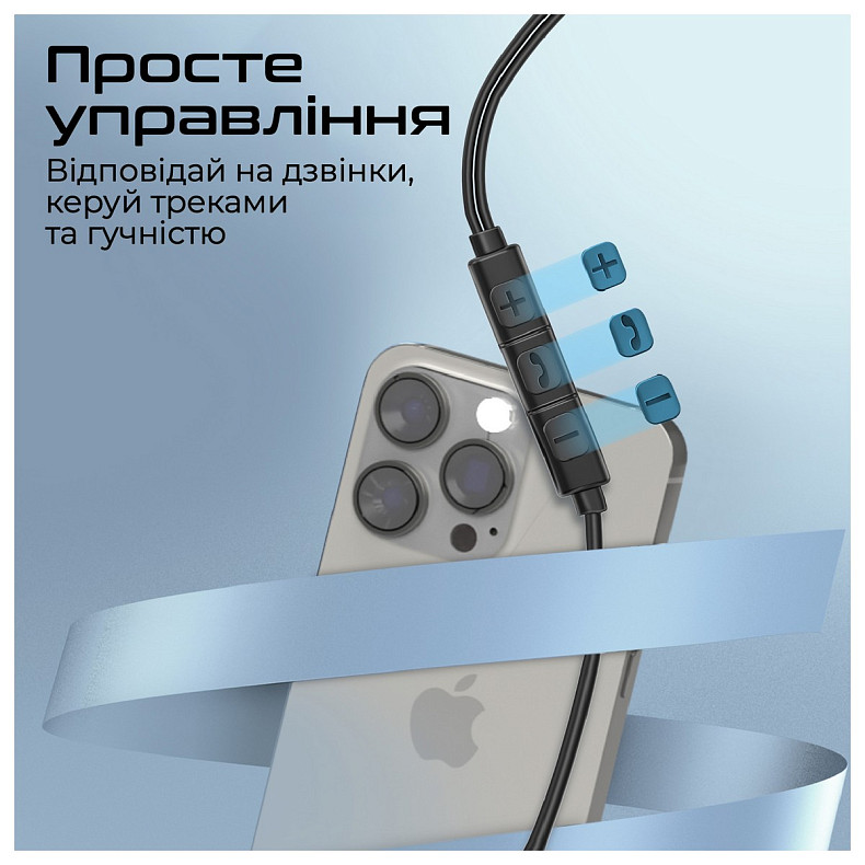 Гарнітура Promate Silken-C Grey