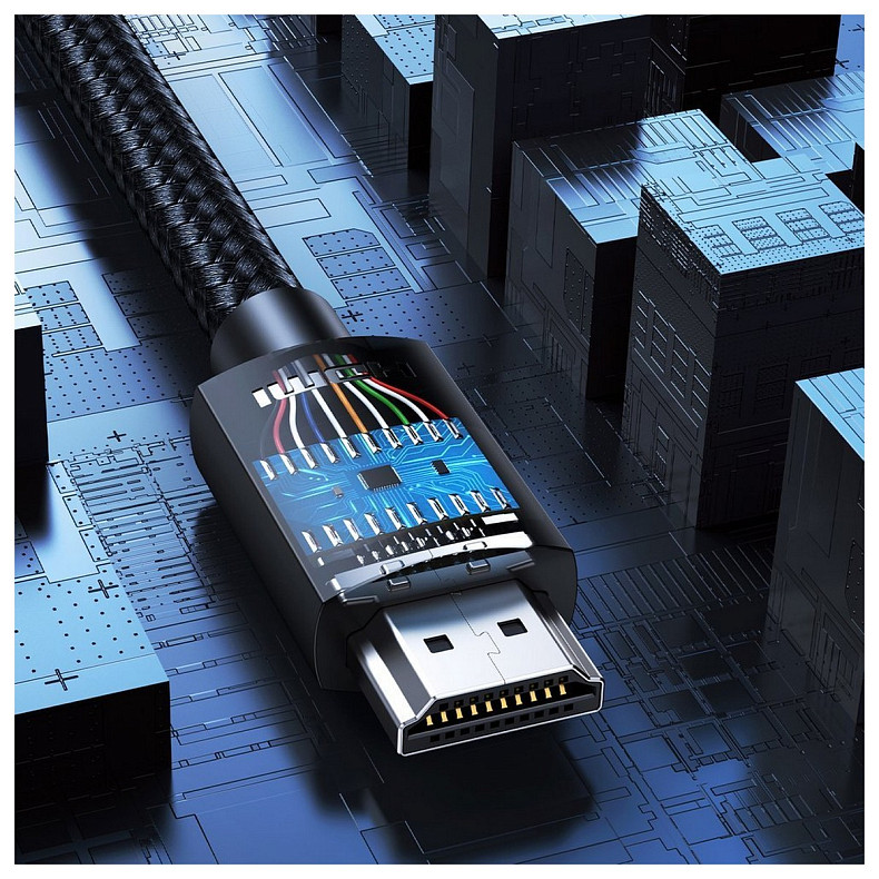 Кабель HDMI M - M, 3.0 м, V2.0 Cafule 4K, в поліуретановій оплітці HD119 UGREEN