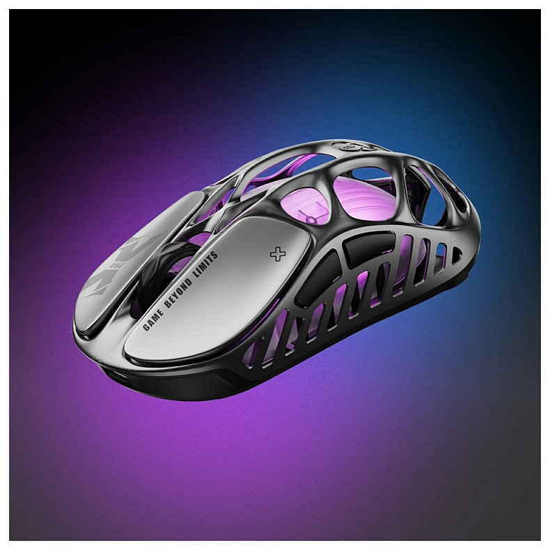 Миша GravaStar Mercury X Pro, 8K, BT/WL/USB-A, RGB, сірий