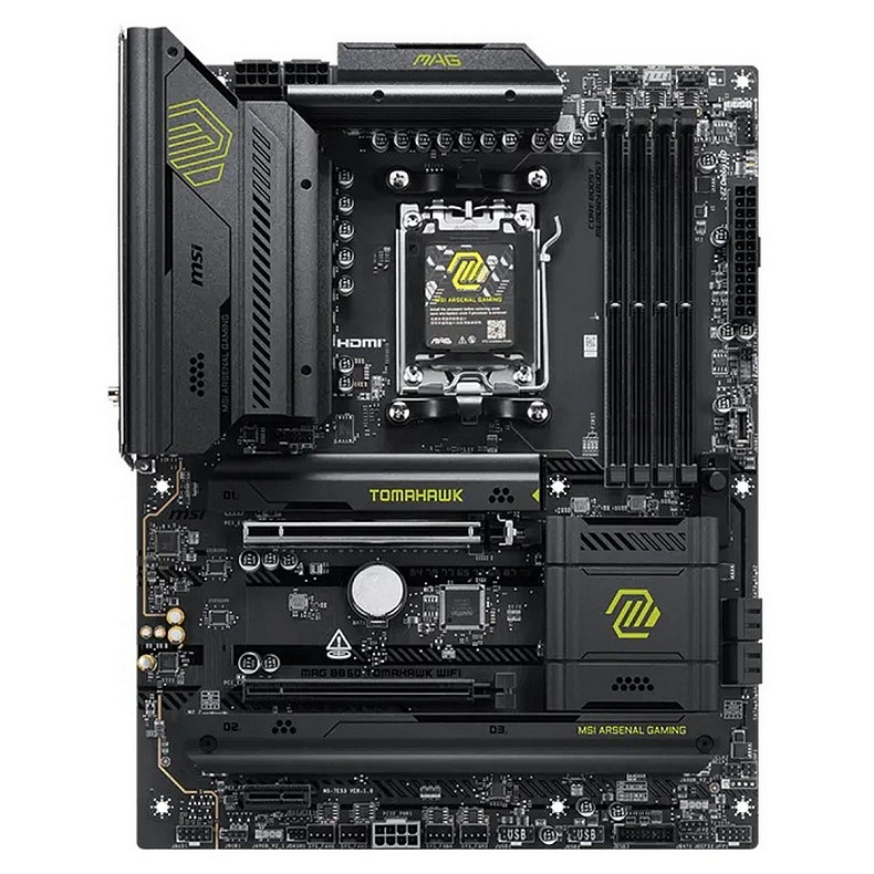 Материнская плата MSI MAG B850 TOMAHAWK WIFI sAM5 B850 4xDDR5 M.2 HDMI Wi-Fi BT ATX