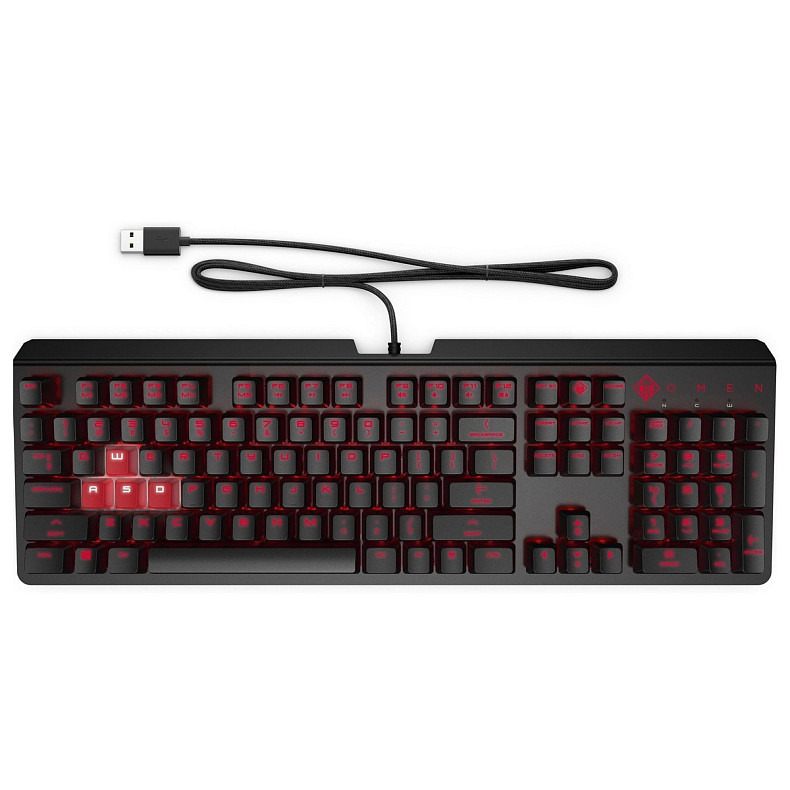 Клавиатура HP OMEN Encoder LED 104key Cherry MX Red USB Black