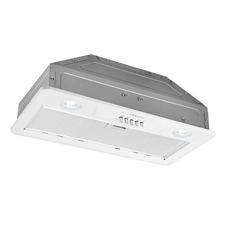 Витяжка Ardesto вбудована, 52см, 450м3ч, метал, 2х1Вт LED, кнопкове, білий