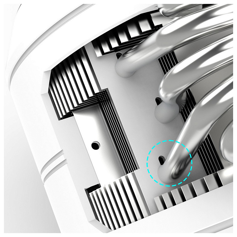 Кулер Zalman ZET5, ARGB LGA 1851, 1700, 1200, 115x, AM5, AM4, 4pin PWM, 3pin+5VARGB white