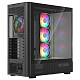 Корпус Modecom VOLCANO AQ500 ARGB MIDI FRONT LCD 6,2”, 4x120mm fans BLACK без БЖ ATX