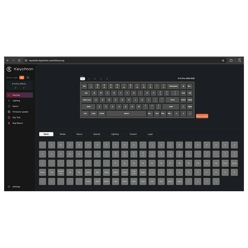 Клавіатура Keychron K5 Max 104Key Gateron MX 2.0 Red WL/BT/USB-A QMK RGB чорний