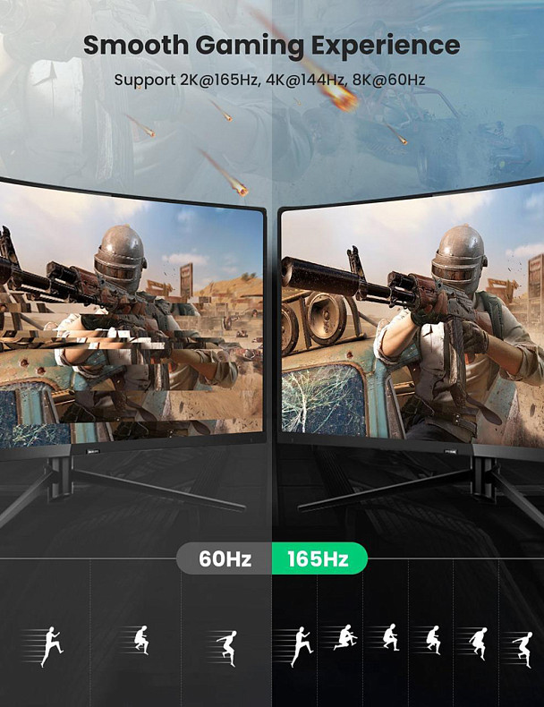 Кабель DisplayPort M - M V1.4 8K 2м Plastic Case Braided Cable DP114 UGREEN чорний