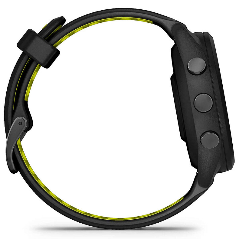 Спортивные часы GARMIN Forerunner 265S Black Bezel and Case with Black/Amp Yellow Silicone Band