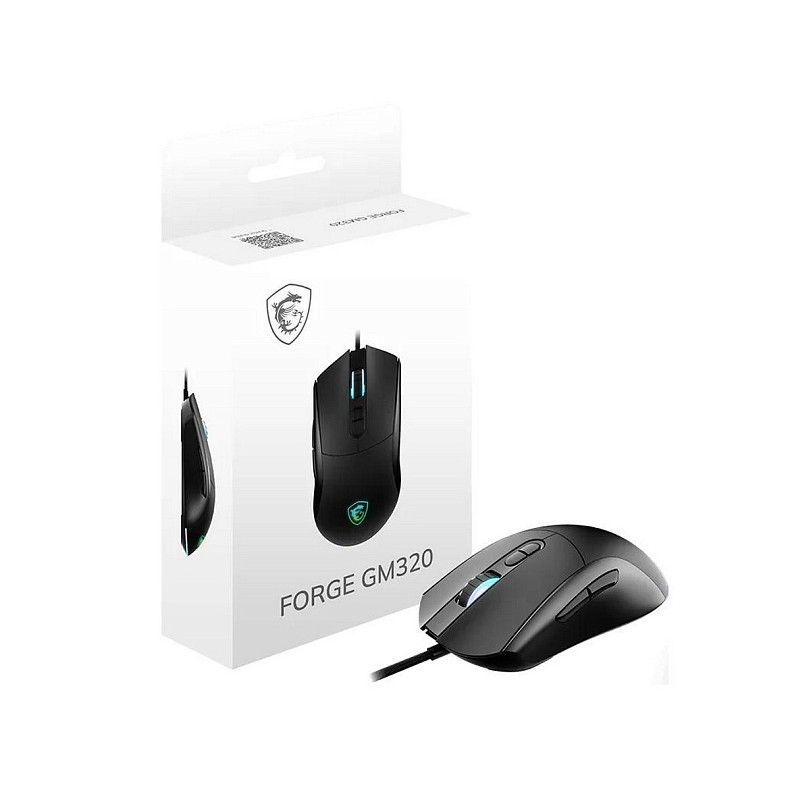 Миша MSI FORGE GM320 RGB, чорний