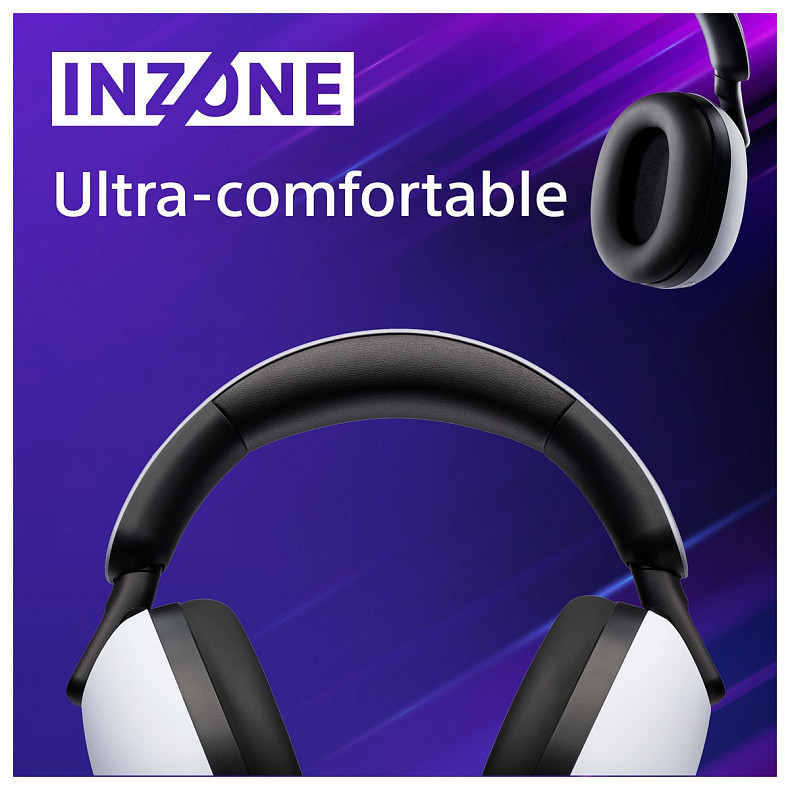 Гарнитура игровая Over-ear Sony INZONE H9 BT 5.0, ANC, SBC, AAC, Wireless, Mic, Белый