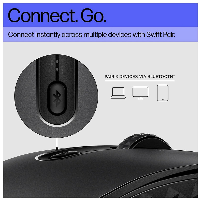 Мышь HP 690 Rechargeable, BT, черный