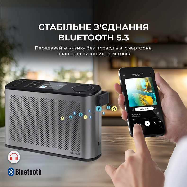 Радіоприймач Sharp DR-P540 Grey